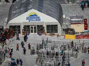 One of two new sprung tents at Banff’s Sunshine Village west of Calgary on Sunday, Nov. 29, 2020.