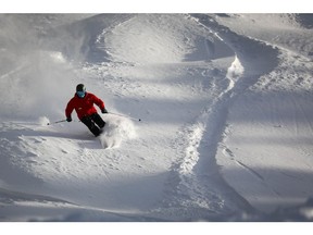There was plenty of sweet skiing to be had last Sunday at Lake Louise ski resort west Calgary. Photo by Al Charest/Postmedia.