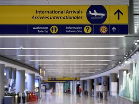 International Arrivals hall at YYC International Airport was almost empty on Wednesday, December 30, 2020. Azin Ghaffari/Postmedia