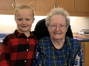 Muriel Cabot with her eight-year-old granddaughter Devyn.