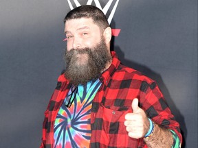 Mick Foley attends WWE 20th Anniversary Celebration Marking Premiere of WWE Friday Night SmackDown on FOX at Staples Center on Oct. 4, 2019 in Los Angeles, Calif.