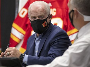 Flames legend Lanny McDonald during the 2020 NHL Draft. Photo courtesy of the Calgary Flames