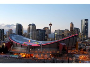 The WHL's Hitmen and AHL's Heat will soon be joining the NHL's Flames in playing out of the Scotiabank Saddledome this season. File photo by Jim Wells/Postmedia.