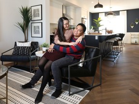 Aljay and Benalyn Ragadio love their friendly neighbours and the open concept of their new home by Shane Homes in Legacy.