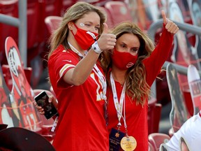 Fans look on before Super Bowl LV between the Tampa Bay Buccaneers and the Kansas City Chiefs at Raymond James Stadium on Feb. 7, 2021 in Tampa, Fla.