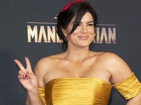 Gina Carano arrives for Disney+ World Premiere of "The Mandalorian" at El Capitan theatre in Hollywood on Nov. 13, 2019.