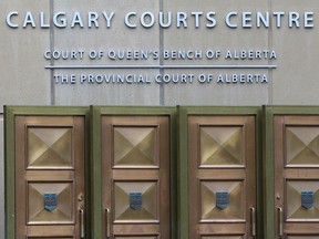 Front entrance to the Calgary Courts Centre.