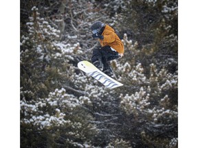 Good times in the large terrain park last weekend at Lake Louise Ski Resort.