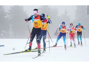 Calgary cross-country skier Tom Stephen finished 12th at the Nordic World Junior Championships on Tuesday in Finland.