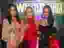  Brie Bella, Nattie, Nikki Bella at WrestleMania 34 in New Orleans.