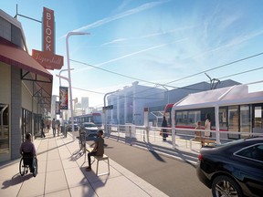 A rendering of what the new Green Line station at 9th Avenue N along Centre Street might look like.