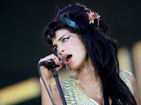 British singer Amy Winehouse performs during the "Rock in Rio" music festival in Arganda del Rey, near Madrid, July 4, 2008.