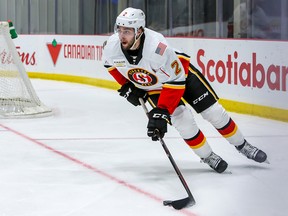 Calgary Flames prospect Connor Mackey is logging big minutes on the blue line for the AHL's Stockton Heat.