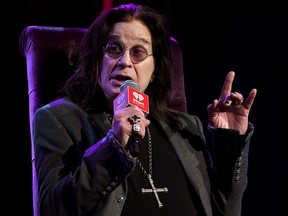 Ozzy Osbourne speaks onstage at iHeartRadio ICONS with Ozzy Osbourne: In Celebration of Ordinary Man at iHeartRadio Theater, Feb. 24, 2020 in Burbank, Calif.