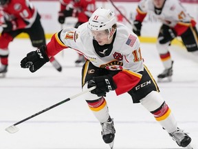 An American Hockey League all-star in 2020, Calgary-raised right-winger Matthew Phillips is pushing for a call-up from the Flames. (Courtesy of Stockton Heat.)