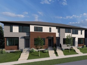An artist's rendering of Journey, no-condo fee street towns by Partners Development Group, in the new community of Homestead, in Calgary's northeast.