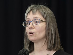 Alberta’s chief medical officer of health Dr. Deena Hinshaw on Thursday, May 20, 2021.