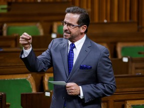 Bloc Quebecois leader Yves-Francois Blanchet speaks during Question Period in the House of Commons on Parliament Hill in Ottawa May 5, 2021.