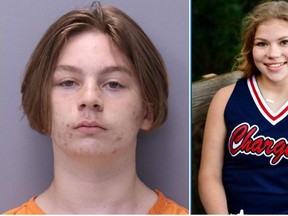 Accused killer Aiden Fucci, 14, left, and his alleged victim, Tristyn Bailey, 13.