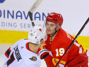 Brothers Brady & Matthew Tkachuk will renew pleasantries when the Senators and Flames do battle on Sunday night.