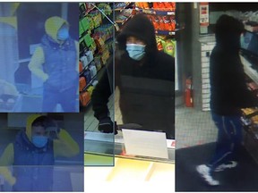 Calgary police released this composite image of a suspect wanted in a string of nine convenience store robberies.