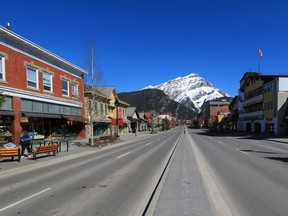 Banff Avenue was photographed on Tuesday, April 20, 2021.
