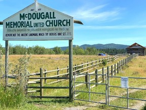 The construction site of a new McDougall Memorial United Church, as seen on June 26, 2020.