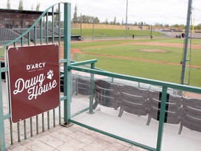 The Okotoks Dawgs announce exciting developments for the upcoming 2021 WCBL season. Highlights included the Dawgs hosting the 2021 WCBL All-Star Game and the opening of the Core 4 Corner seating area at Seaman Stadium. Wednesday, September 2, 2020. Brendan Miller/Postmedia