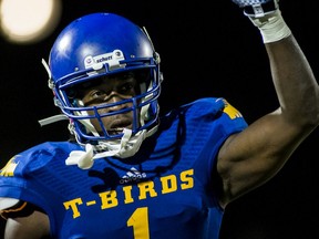 Trivel Pinto, then a receiver with the UBC Thunderbirds.