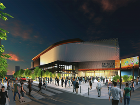 The latest rendering of what Calgary's new arena could look like.