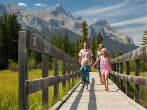 The boardwalk in Canmore is pictured in this file photo. Tourism operators in Alberta welcomed news that Canada will open its borders to fully vaccinated Americans starting Aug. 9, 2021.
