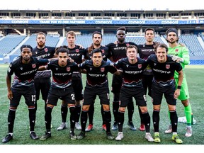 Cavalry FC’s starting 11 for a Canadian Premier League match against Forge FC at IG Field in Winnipeg on July 22, 2021.