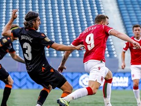 Cavalry FC took on Forge FC in 2-0 losing effort in the Winnipeg bubble on Thursday, July 8, 2021. CPL / Robert Reyes/William Ludwick