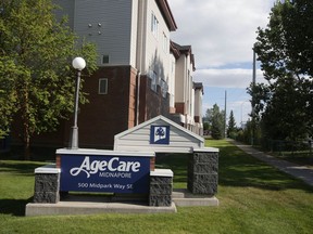 The AgeCare Midnapore is shown in Calgary on Wednesday, August 11, 2021. Jim Wells/Postmedia