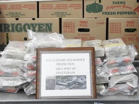 U.S. Customs and Border Protection (CBP) Office of Field Operations Area Port of Sweetgrass announces the seizure of 69.5 pounds of cocaine from a commercial vehicle on Thursday.