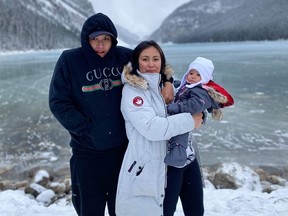Aliyah Ramirez-Bernard, 21, and her daughter Ember, 1, are recovering in hospital after being struck by a vehicle at a major intersection in Calgary on Feb. 18, 2021. Her boyfriend Blade Crow, 21, was pronounced dead on scene.
