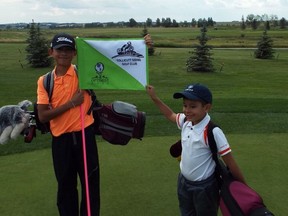 Andrew and Tony Garcia are excited for the opening of the Optimist L'il Loop at Collicutt Siding in their hometown of Crossfield. (Supplied photo)