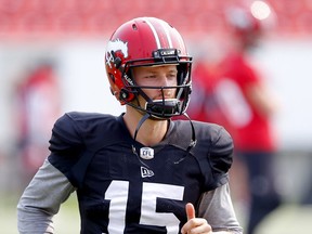 Calgary Stampeders QB, Michael O'Connor during practice at McMahon stadium in Calgary on Thursday, August 5, 2021. Darren Makowichuk/Postmedia