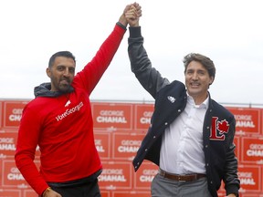 Prime Minister Justin Trudeau was in town to rally with candidate George Chahal at the Whitehorn Community Centre in Calgary on Thursday, August 19, 2021. Darren Makowichuk/Postmedia