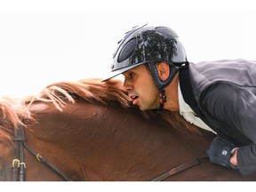 Egypt's Nayel Nassar rides Darry Lou in the first round of the AltaGas Jumper event at Spruce Meadows's International Ring on Thursday, September 2, 2021. Azin Ghaffari/Postmedia