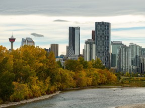 The Calgary skyline was photographed on the first day of fall on Wednesday, September 22, 2021.