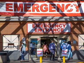 The emergency entrance at the Peter Lougheed Centre was photographed on Tuesday, September 14, 2021.