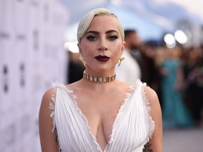 In this file photo taken on January 27, 2019 Outstanding Performance by a Female Actor in a Leading Role for "A Star is Born" nominee Lady Gaga walks the red carpet at the 25th Annual Screen Actors Guild Awards at the Shrine Auditorium in Los Angeles.