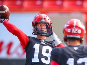 Calgary Stampeders quarterback Bo Levi Mitchell takes part in a recent practice.