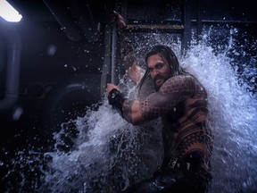 Jason Momoa as Aquaman/Arthur Curry in a scene from "Aquaman."