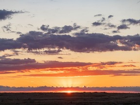Sunrise near Patricia, Ab., on Wednesday, September 1, 2021. Mike Drew/Postmedia