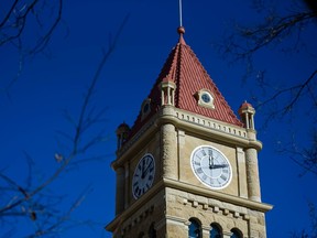 The clock at city hall was photographed on Tuesday, October 26, 2021.