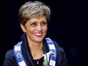 Mayor Jyoti Gondek during the swearing-in ceremony at City Hall in Calgary on Monday, October 25, 2021.