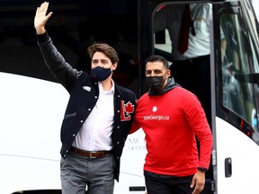 Prime Minister Justin Trudeau was in town to rally with candidate George Chahal at the Whitehorn Community Centre in Calgary on Thursday, August 19, 2021.