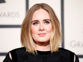 Singer Adele arrives at the 58th Grammy Awards in Los Angeles, California February 15, 2016.